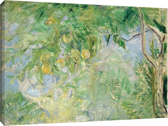 berthe morisot"橙色树枝,1889 英寸画廊包装油画,08x12