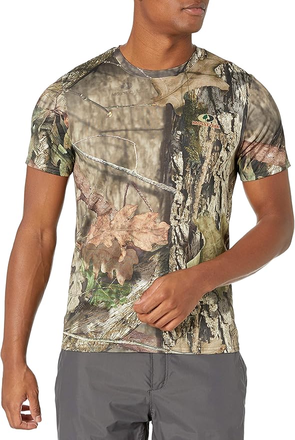 mossy oak 男式短袖涤纶迷彩 t 恤