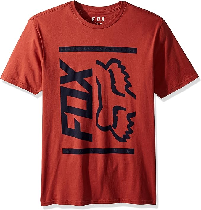 fox男士侧边barred短袖优质修身t恤