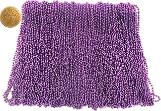 mardi gras 珠子 33 英寸 7 毫米,10 打,144 件,紫色项链 带双花纹