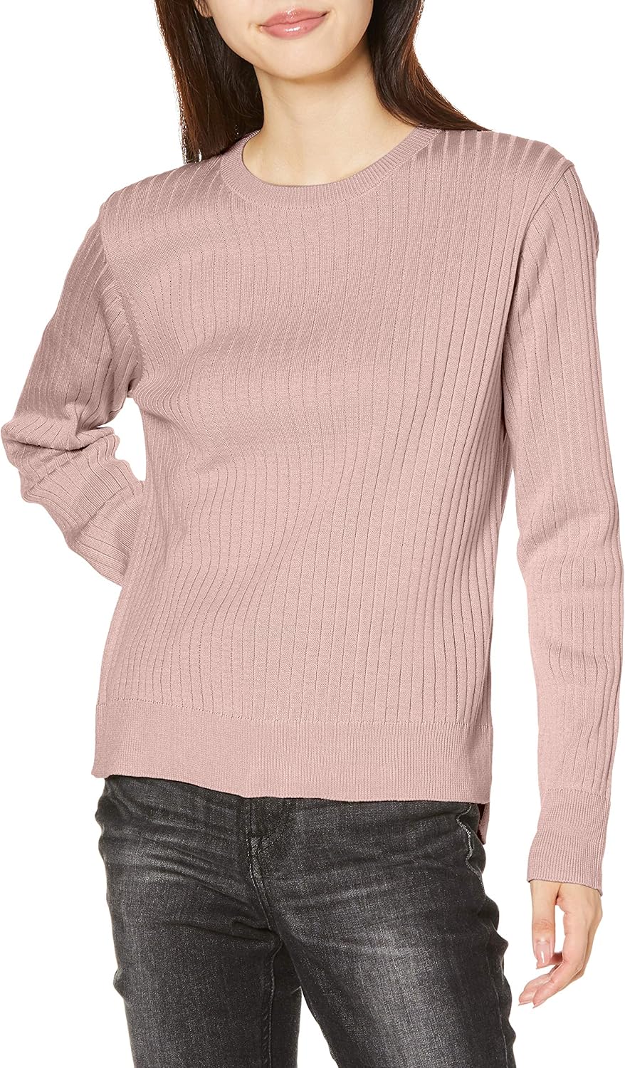 cecile 毛衣 罗纹编织 圆领 针织衫 显瘦 柔软 女士