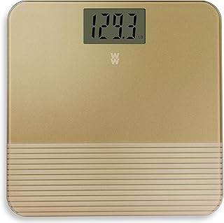 conair ww333 重量手表,金色玻璃数字浴室秤