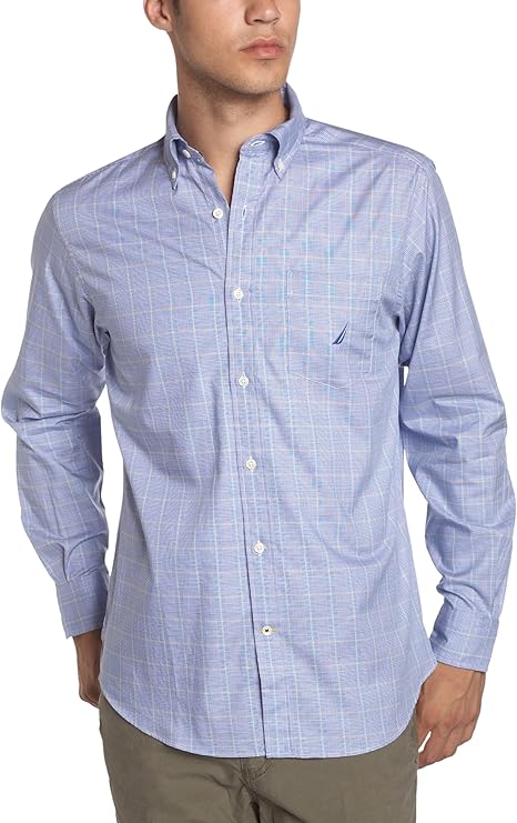 nautica 男士格子针织衬衫 【nautica 诺帝卡】 服饰箱包 - 亚马逊