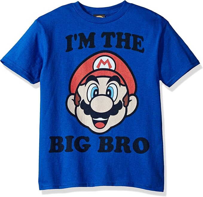 nintendo 任天堂男孩 big bro 图案 t 恤
