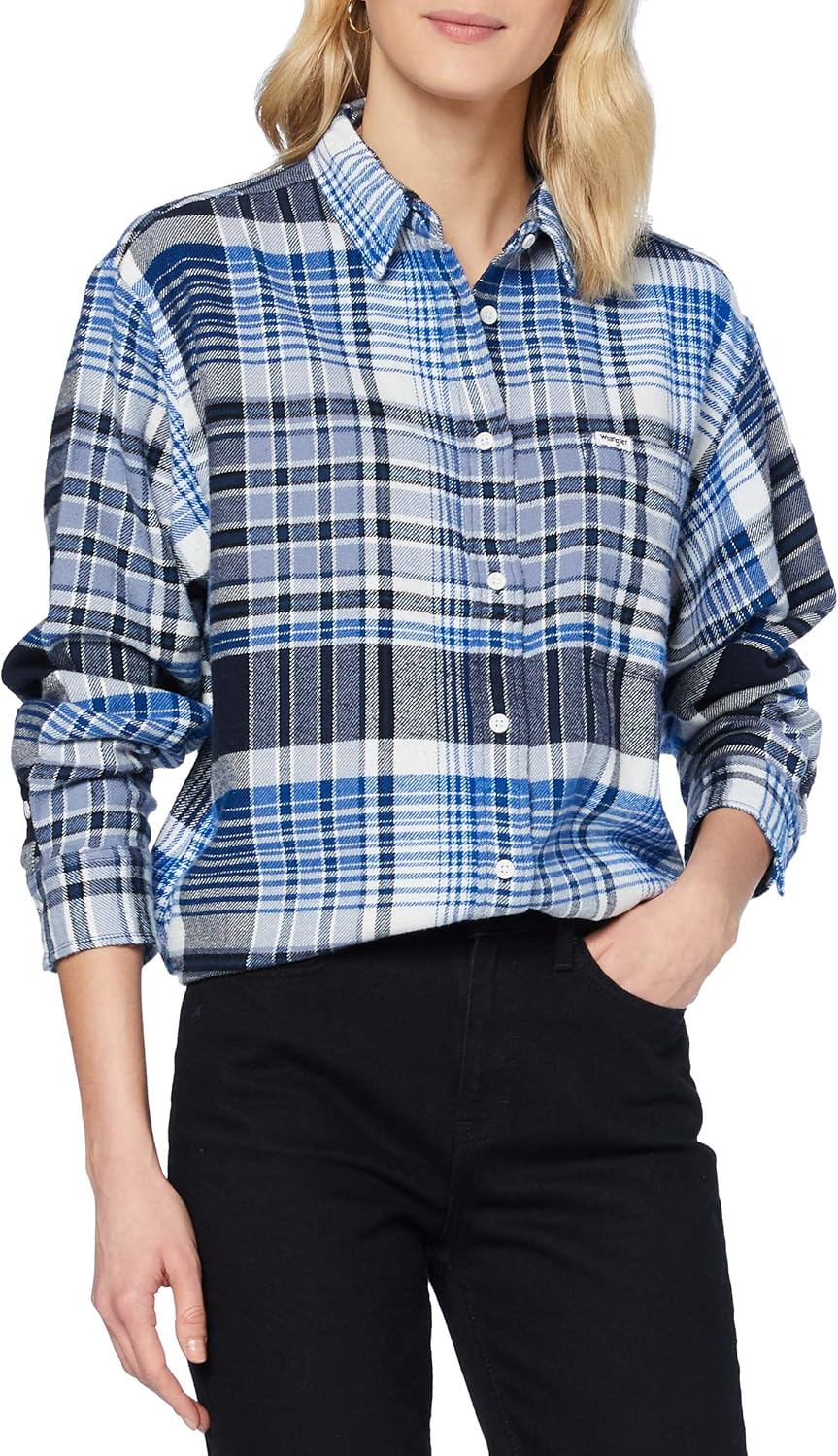 wrangler 威格 女士法兰绒外套衬衫