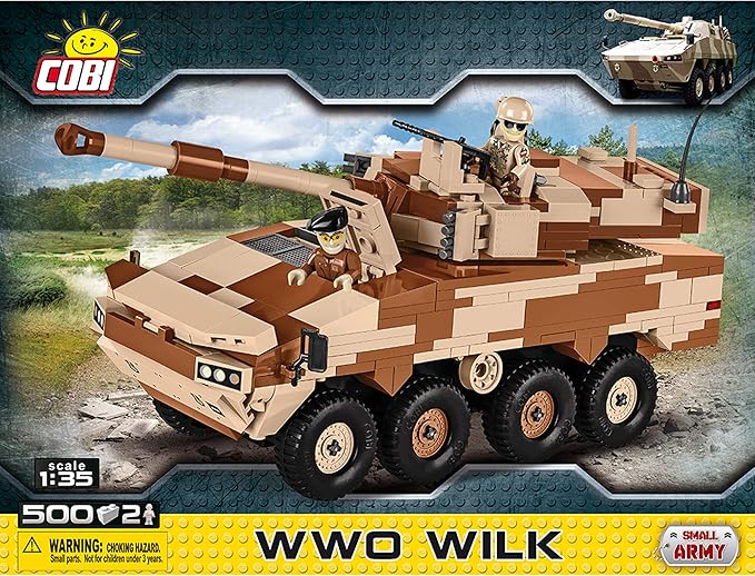 cobi 2617小型陆军-wwo wilk(500个)积木,多色