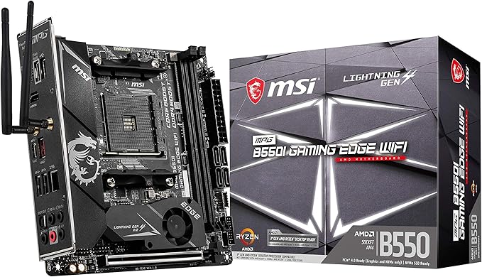 msi 微星 mpg b550i gaming edge wifi amd am4 ddr4 m.2 usb 3.