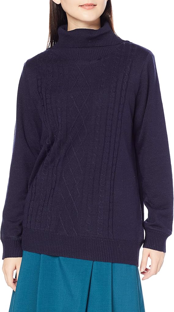 cecile 套头毛衣 内针织衫 高领毛衣 针织套头衫 带保暖内衬 女士