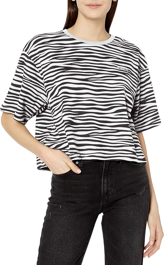 obey 女式短袖短款修身t恤