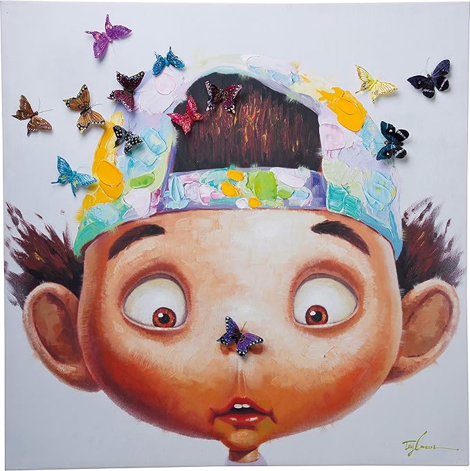 kare design 图片触摸男孩蝴蝶 100x100cm