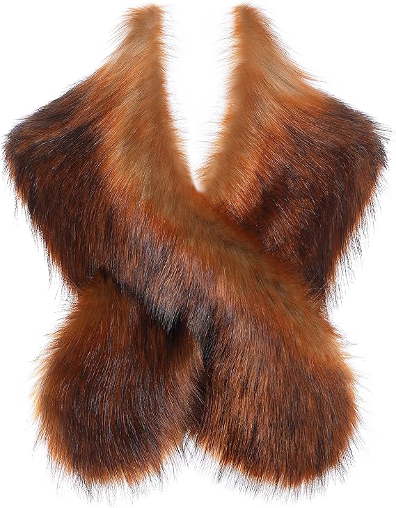 babeyond 女士人造毛领披肩人造毛皮围巾围巾冬季外套 119.89 厘米