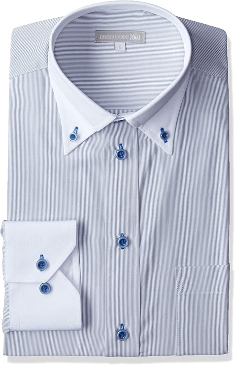 [礼服编号101] 有领衬衫 长袖 男士 领子高设计 (形态稳定面料) 礼服