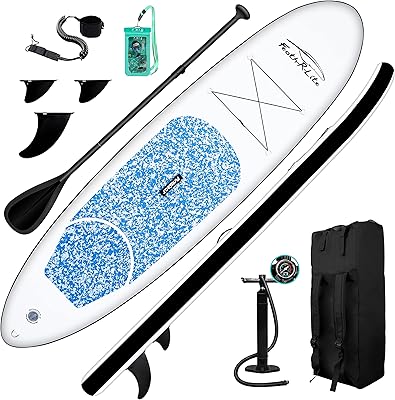 funwater 充气立式桨板冲浪板 sup 完整桨板配件可调节桨,泵,isup
