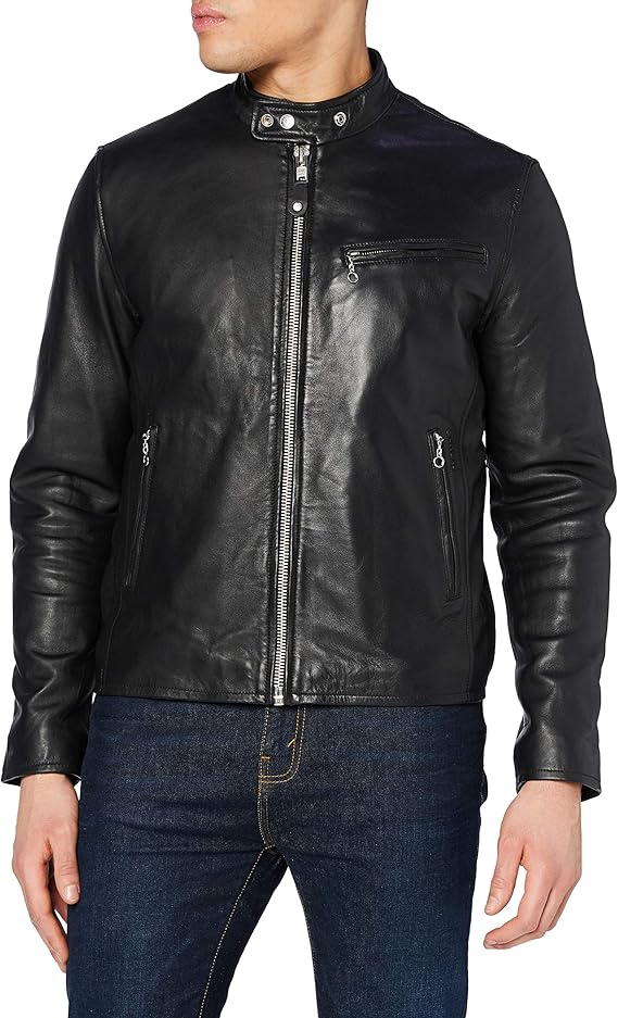 schottnyc男式lc949d皮革长袖夹克