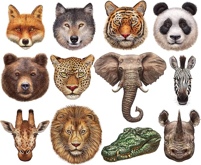 lpf 野生动物:12 块迷你拼图,总共 500 种颜色编码,艺术家:sergio