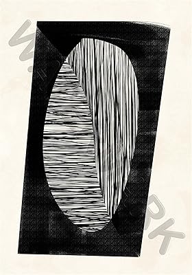 极简抽象画黑白 30.48x40.64cm 带框艺术印刷品 f12x12098 无边框 12.