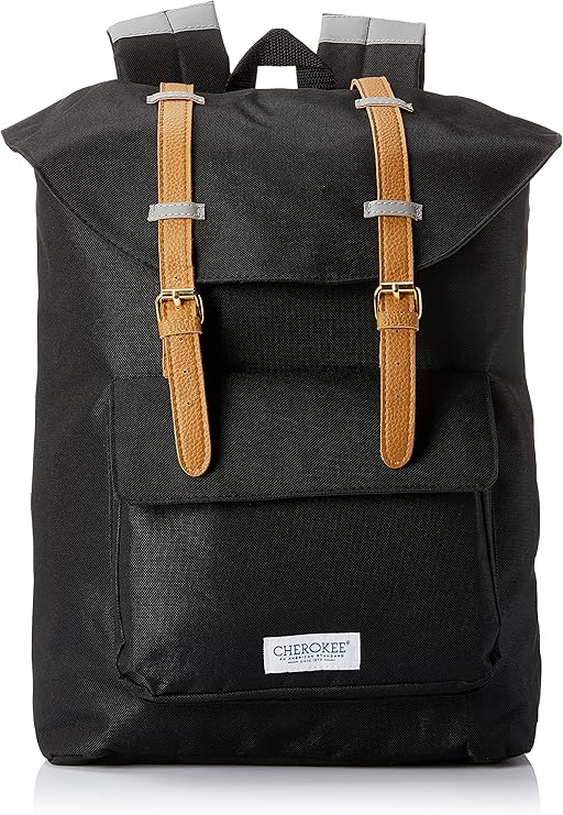 cherokee 大号 kahuna 翻盖式大号背包,黑色双肩带