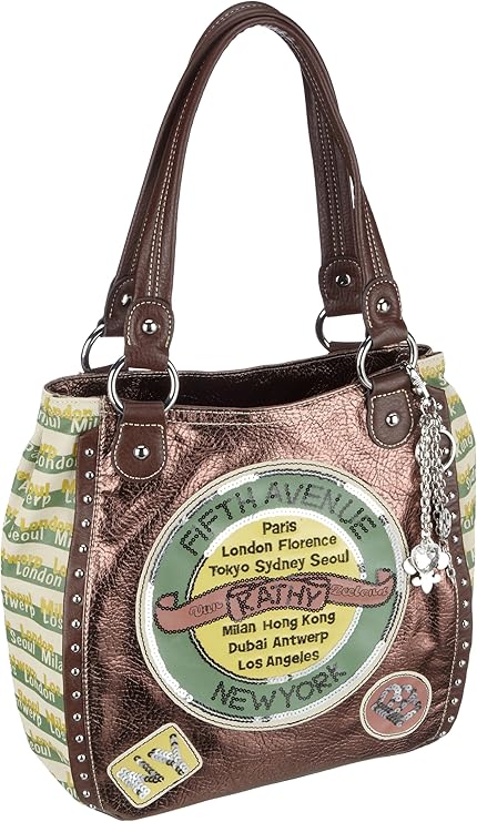 kathy van zeeland globetrotter h55625,女士,手提包,棕色(oak),32x3