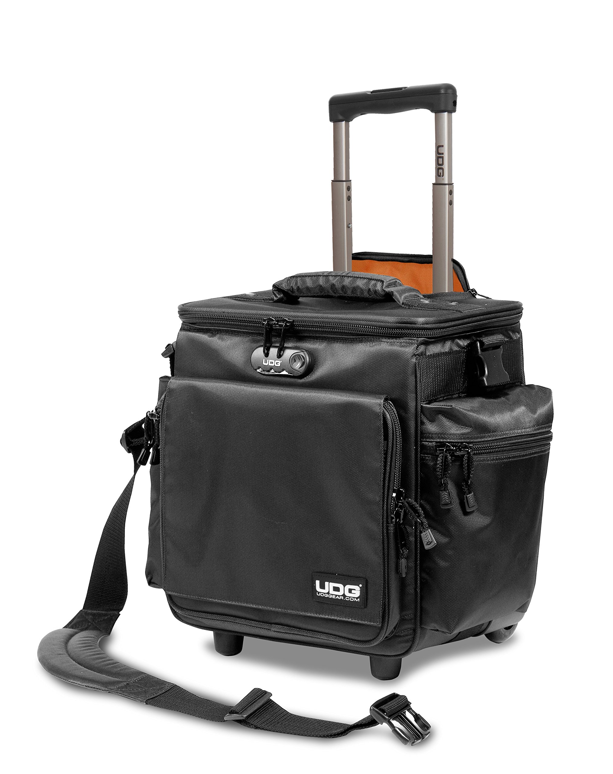 UDG Deluxe Shoulder Bag Trolley - Black w/ Orange