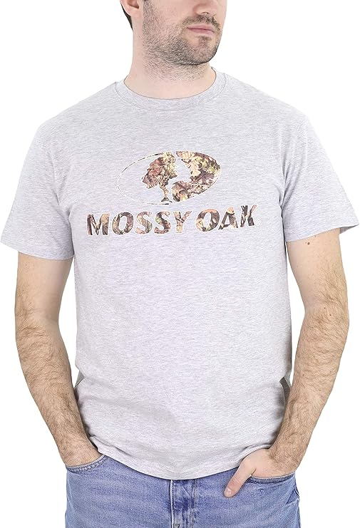 mossy oak 男式正面徽标短袖衬衫