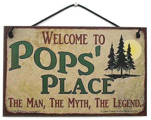 egbert's treasures 5x8 复古风格标志带松树谚语 welcome to