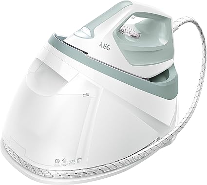 Aeg St7 1 4lg 蒸汽熨斗 旋钮 4个熨烫程序 带户外技术 持久光线 6 5 巴蒸汽压力 400 克蒸汽喷射 防刮熨斗底 1 2 升水箱 白色 绿松石色 厨具 亚马逊中国