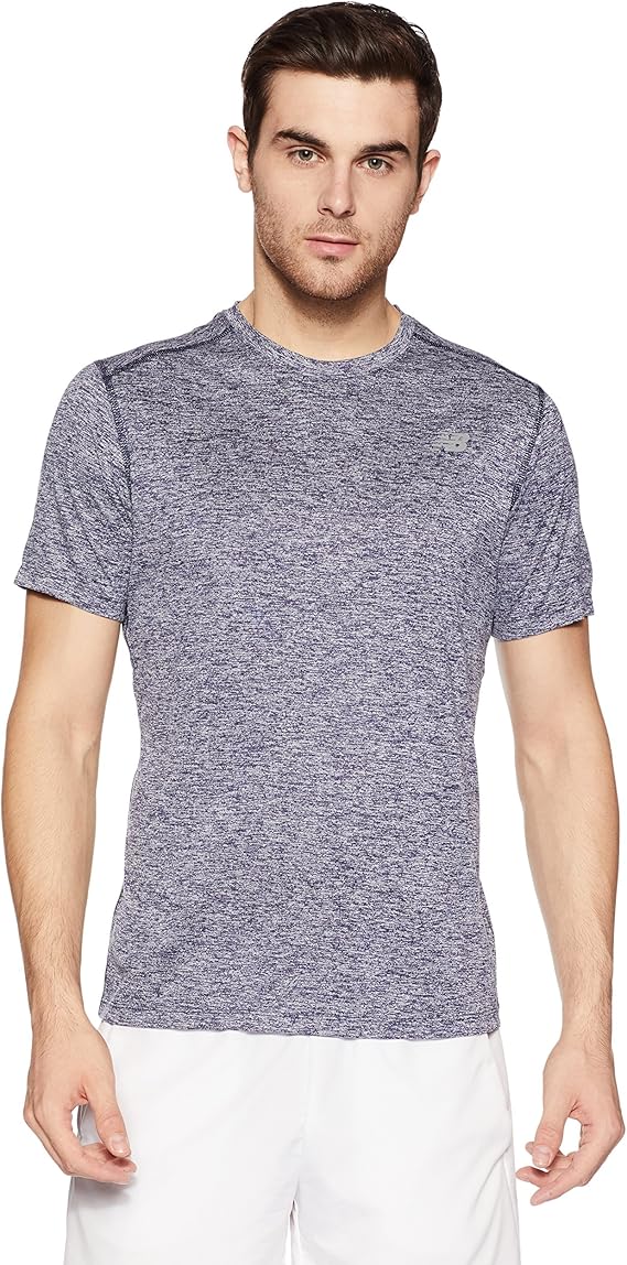 new balance 男式 core heathered 短袖 t 恤