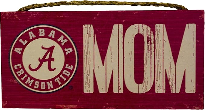 ncaa 阿拉巴马大学红潮队 30.48cm x 15.24cm 妈妈木标志