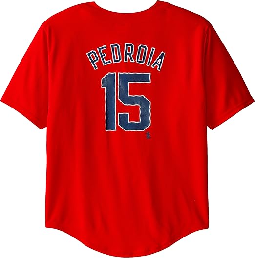 mlb 波士顿红袜队青年男孩 dustin pedroia home run 球衣,红色,l 码