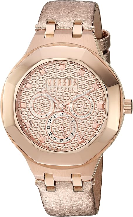 versus 来自 versace 女式  laguna 城市  石英皮革休闲手表颜色