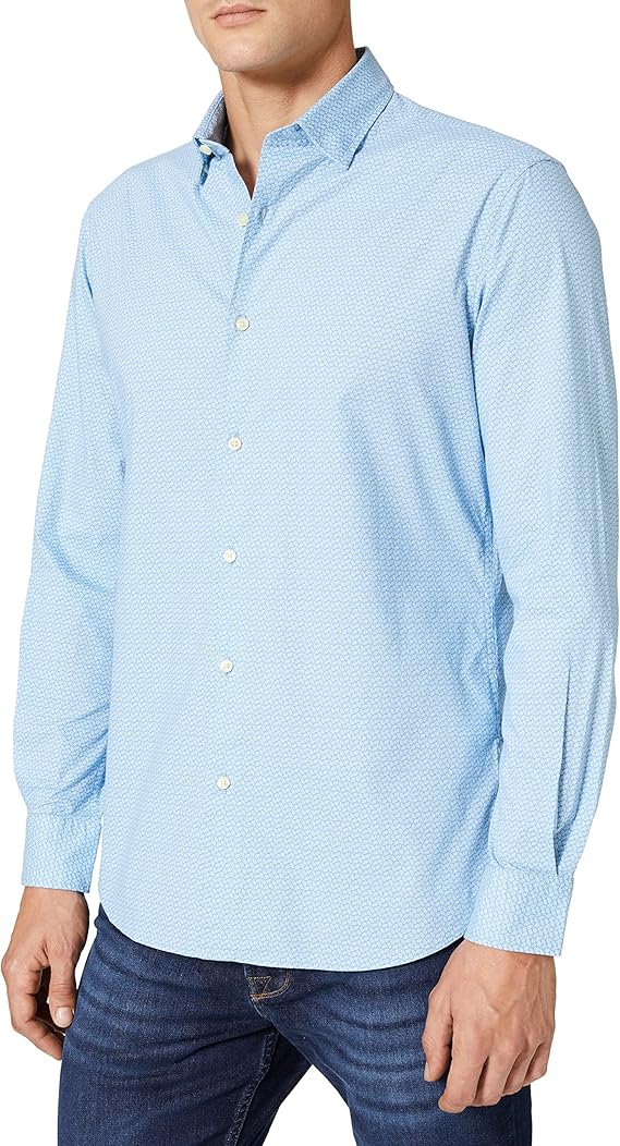 pierre cardin 男式麻布衬衫