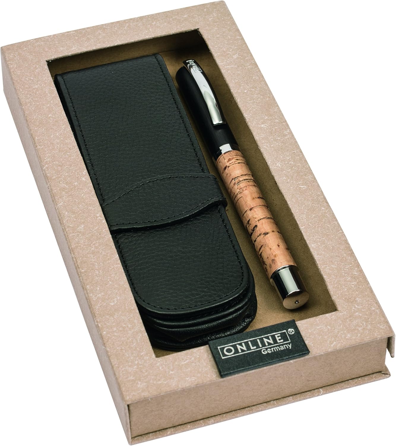 online 德国 vision cork愿景炎木系列钢笔套装 配皮套 m尖