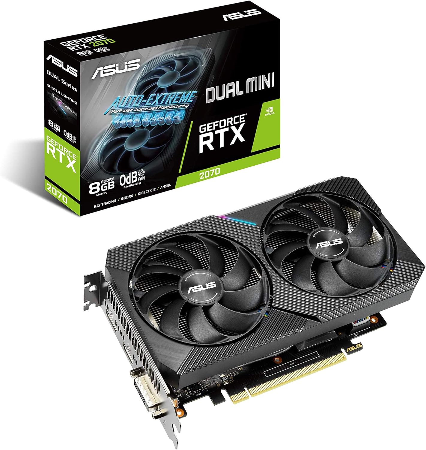 华硕dual nvidia geforce rtx 2070 mini oc edition游戏显卡(pcie 3.