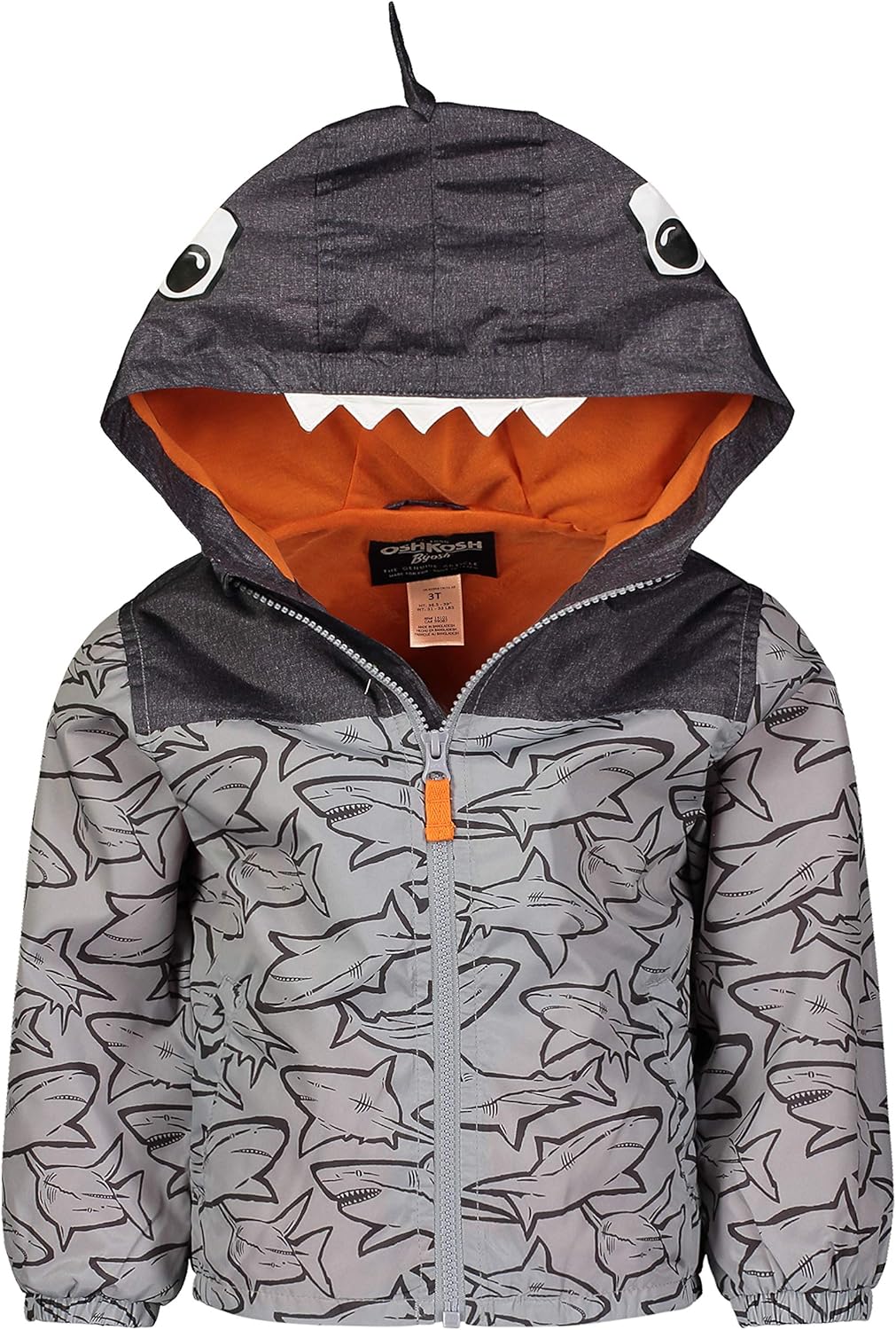 oshkosh bgosh 男婴鲨鱼连帽风衣夹克外套