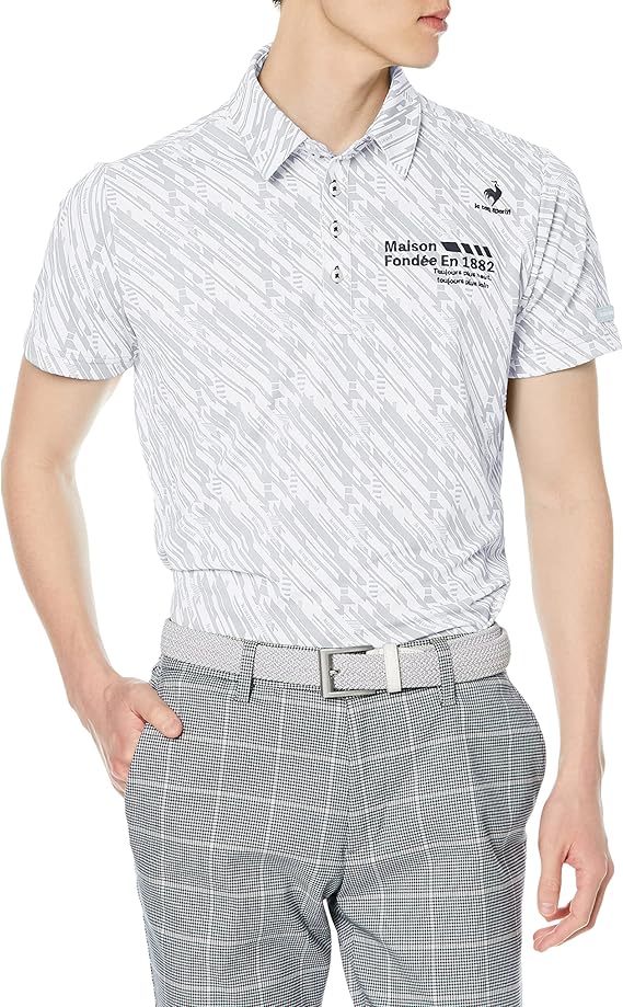 lecoqsportif 乐卡克 男士 upf15防晒 高尔夫短袖衬衫 qgmtja23 吸汗