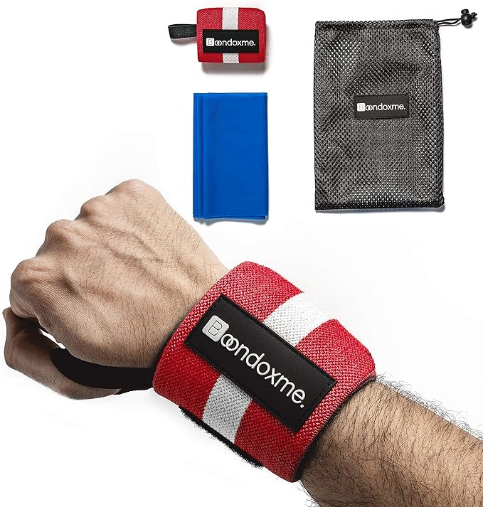 boondoxme 男士和女士举重腕带,宽可调式舒适度,适用于长椅压力,举重