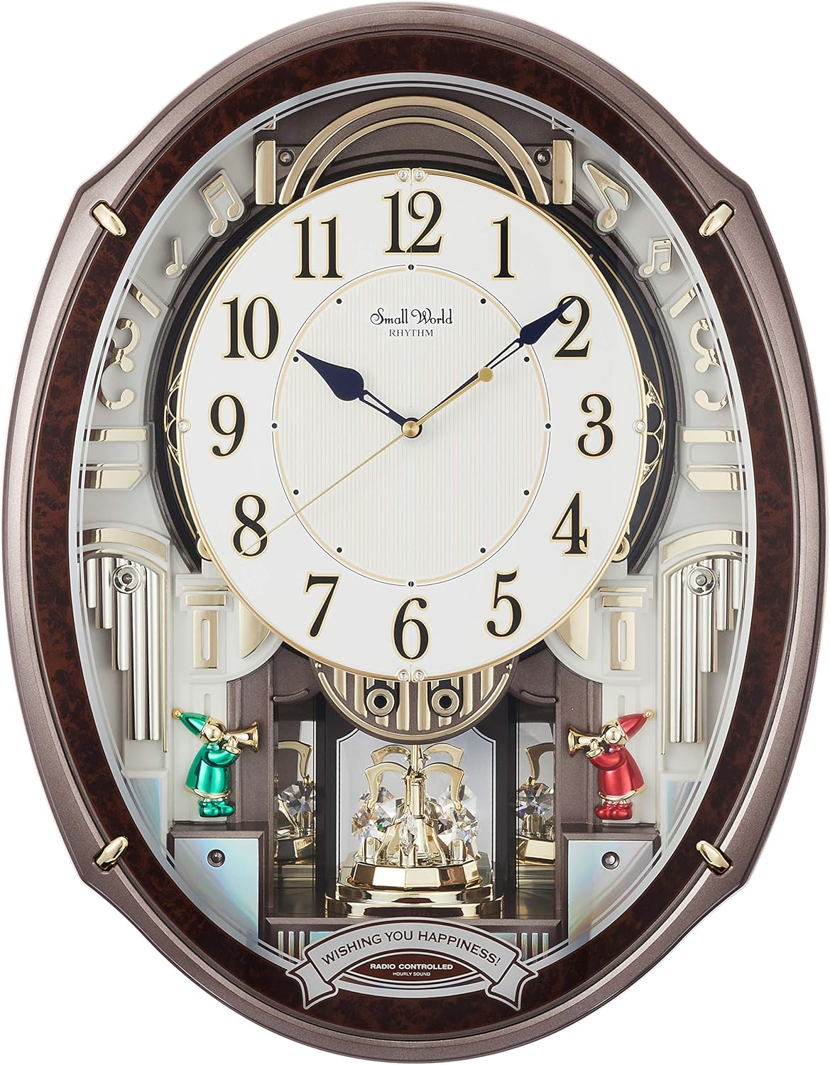 rhythm 丽声 挂钟 棕色 49.9×38.9×10.