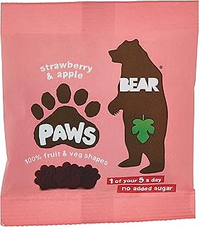 bear fruit paws dino 草莓 苹果味 果丹皮 20 g (18包)