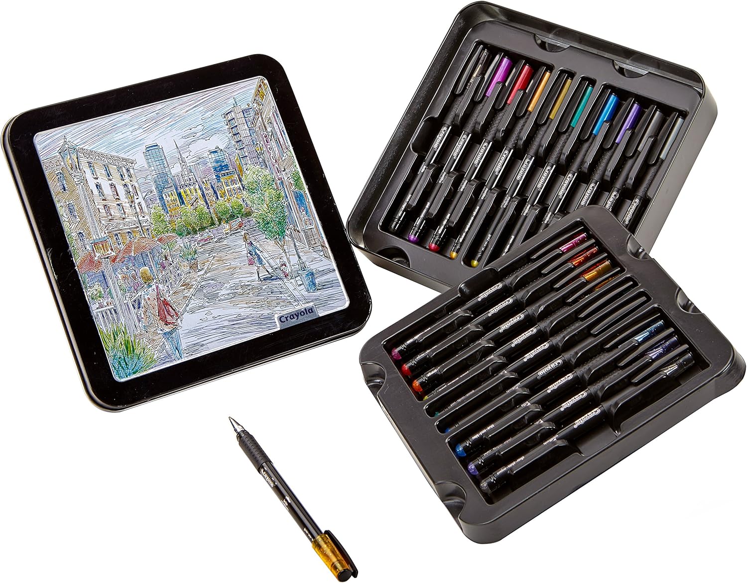 远低于海淘 Crayola 绘儿乐 Signature 艺术大师 20色炫彩中性笔绘画礼盒 铁盒装 天猫优惠券折后¥59包邮(¥89-30)