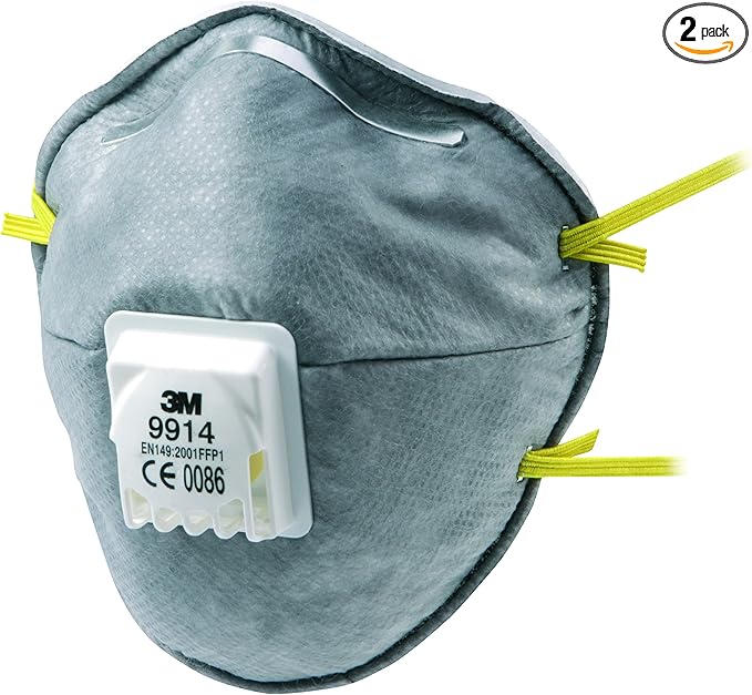 3m 9914专业系列 防颗粒口罩-白色(2件)