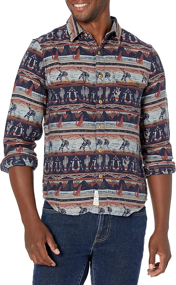 lucky brand 男式 gallup 提花纽扣外套