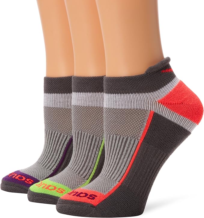 saucony 索康尼 地狱隐形标签 3 件装跑步袜