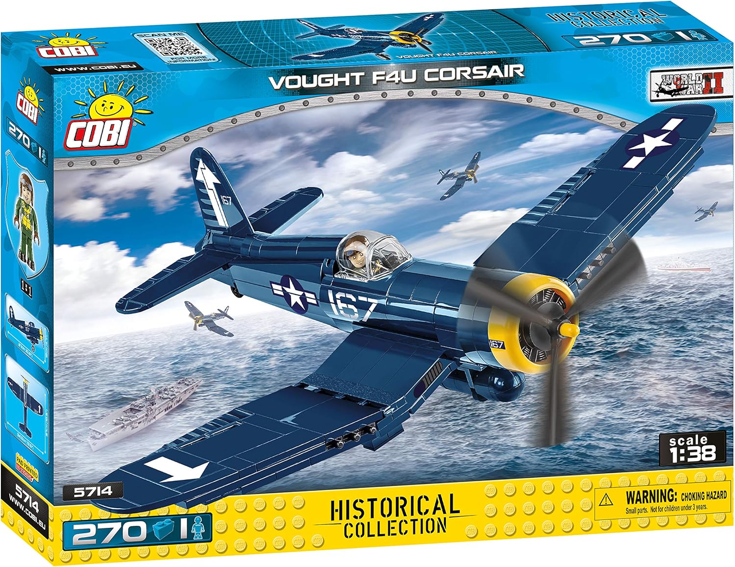 cobi - small army vought f4u corsair (260 个),多色