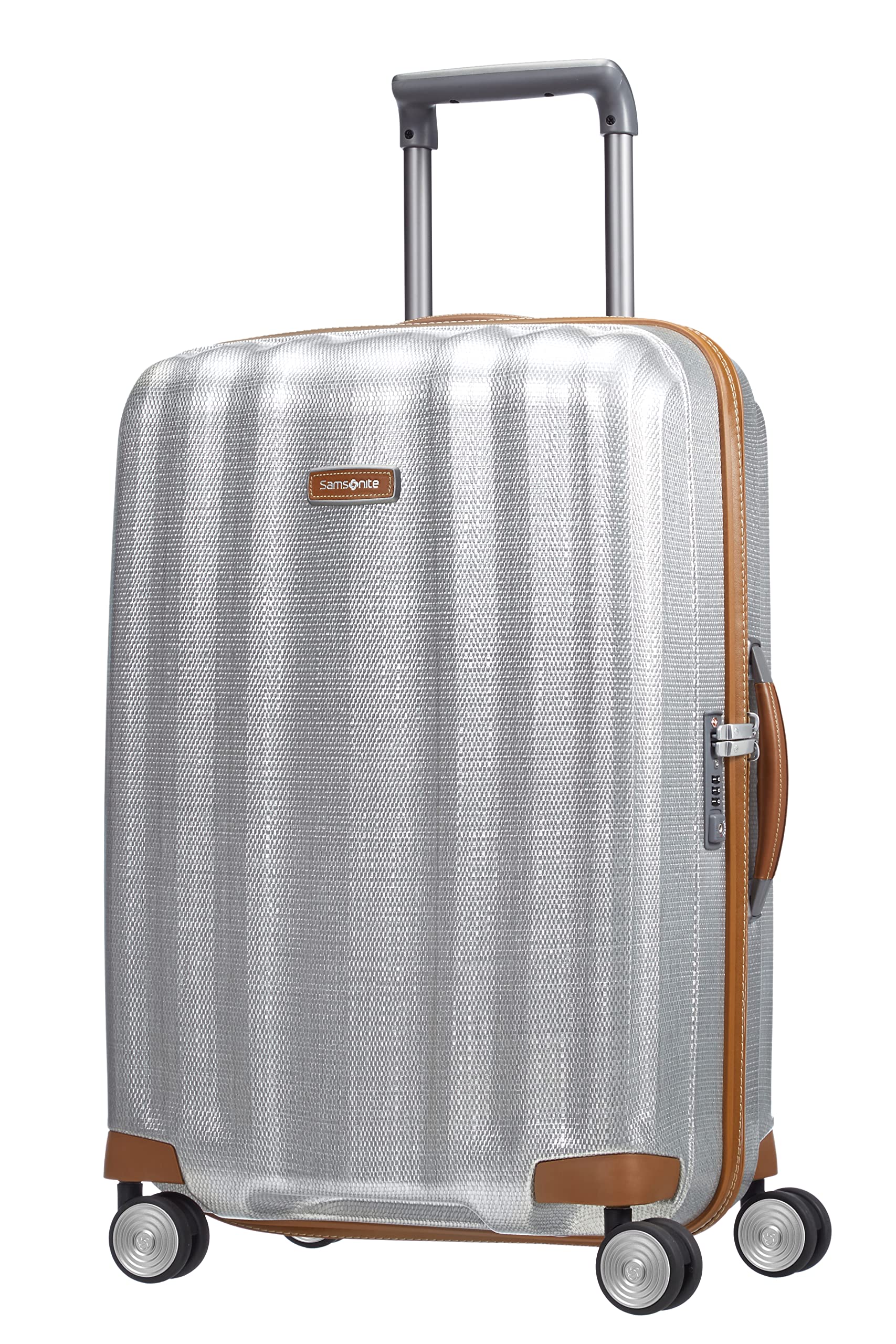 Samsonite Lite-Cube DLX 4-wheeled suitcase, grey (aluminum), Spinner M (68 cm-67.5L), suitcase