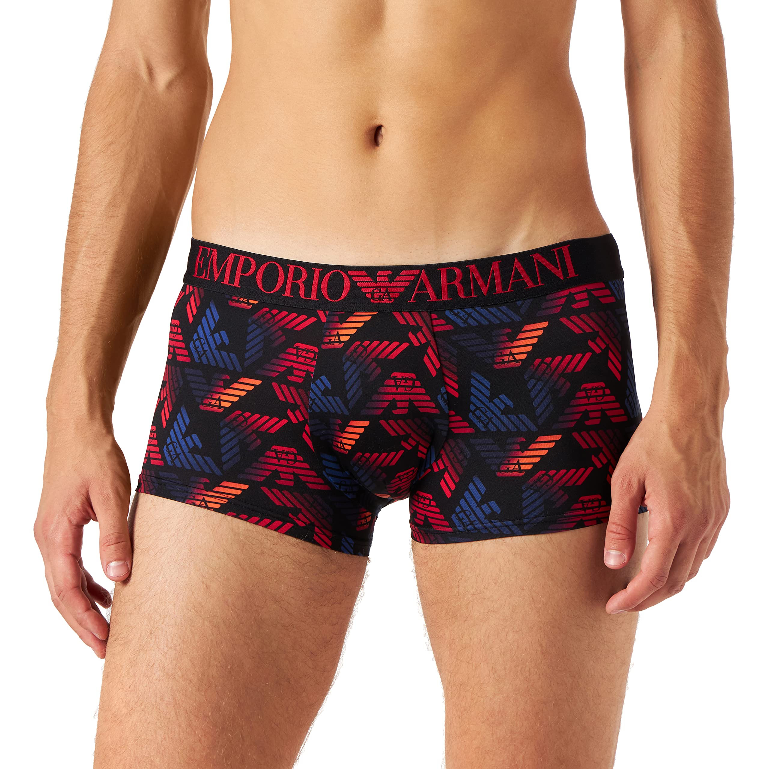 Emporio Armani Men's full print microfiber boxer briefs