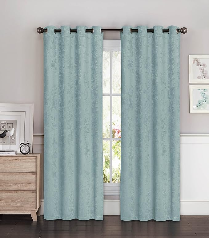 bellalunafauxsuedeblackoutextrawidegrommetcurtainpanelpair浅绿色