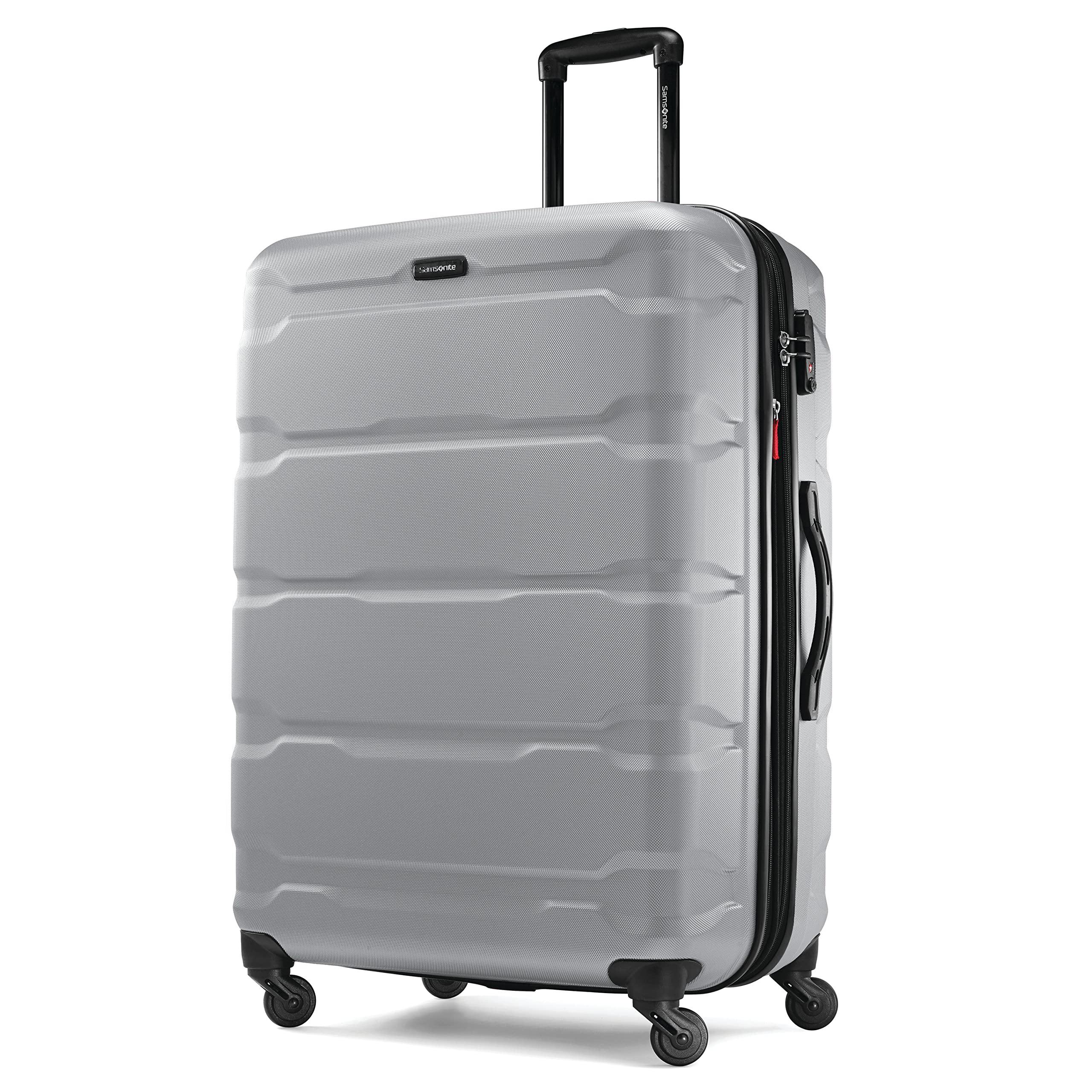 Samsonite Omni Pc Hardside expandable suitcase with universal wheels, silver, Checked-Large 8-Inch