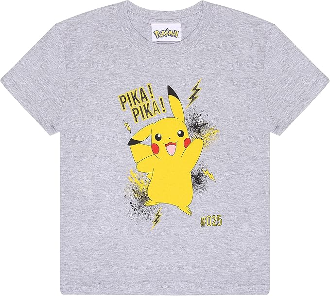 pokemon 皮卡丘皮卡丘皮卡男孩 t 恤 | 官方商品 | 儿童动漫上衣,男孩