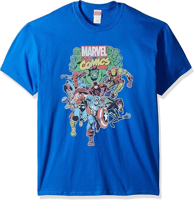 marvel 男士漫画复古集团 t 恤