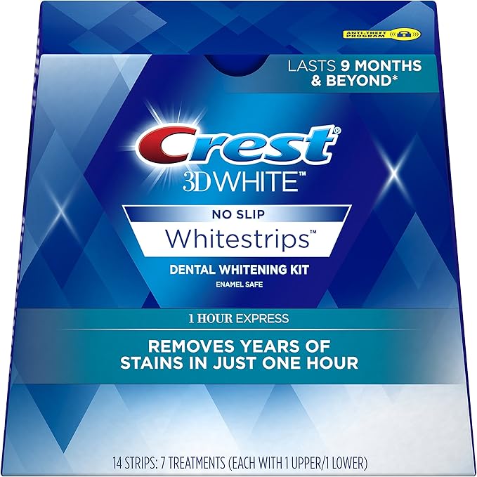 crest 3d white 1 小时牙齿迅速美白贴套装 - 具备七大功效
